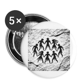 Dance - Buttons small 1''/25 mm (5-pack) - white - Front