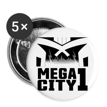 Mega City 1 Judge Helmet Visor - Buttons small 1''/25 mm (5-pack) - white - Front