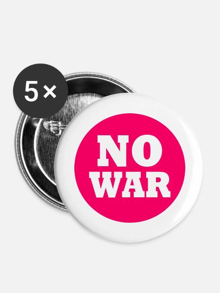 No war - Buttons klein 25 mm (5er Pack) - Weiß
