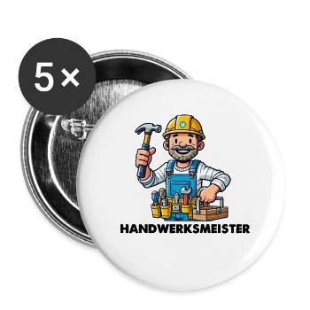Artisan - Lot de 5 petits badges (25 mm) - blanc - Devant