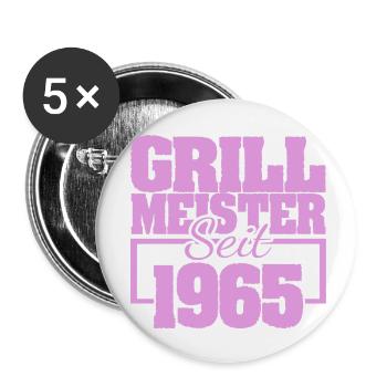 1965 - Lot de 5 petits badges (25 mm) - blanc - Devant