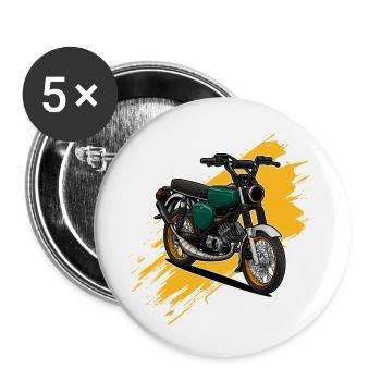 S51 (grün) // Illustration - Buttons klein 25 mm (5er Pack) - Weiß - Vorne