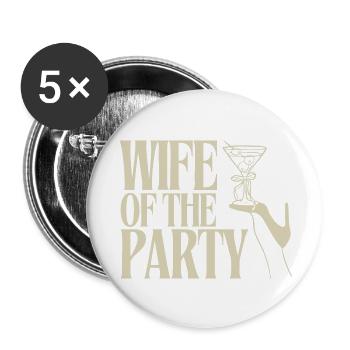 Épouse du parti Martini Design - Lot de 5 petits badges (25 mm) - blanc - Devant