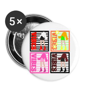 Feminine energy - Buttons small 1''/25 mm (5-pack) - white - Front