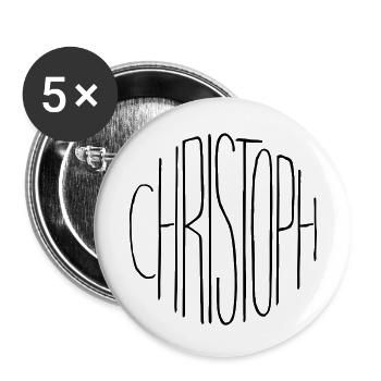 Christoph - Buttons klein 25 mm (5er Pack) - Weiß - Vorne