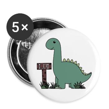 Dino Lui - Buttons klein 25 mm (5-pack) - wit - Voor