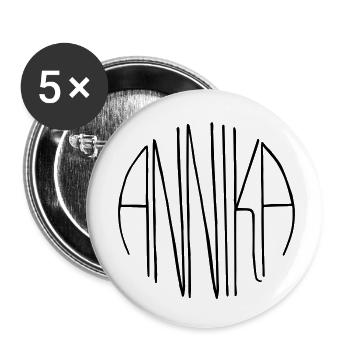Annika - Buttons klein 25 mm (5er Pack) - Weiß - Vorne