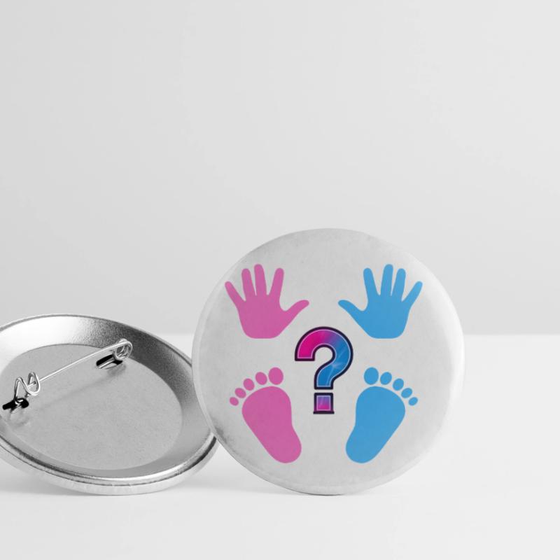 Mädchen oder Junge Buttons klein 25 mm (5er Pack)