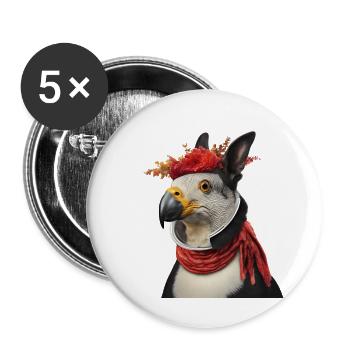 Lebendiges mythisches Vogel-Hybrid-Design - Buttons klein 25 mm (5er Pack) - Weiß - Vorne