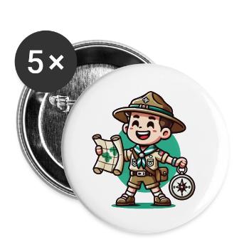 scout - Buttons small 1''/25 mm (5-pack) - white - Front