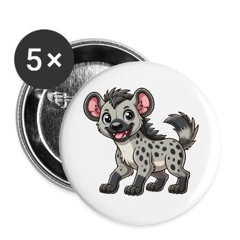 Hyena - Buttons small 1''/25 mm (5-pack) - white - Front