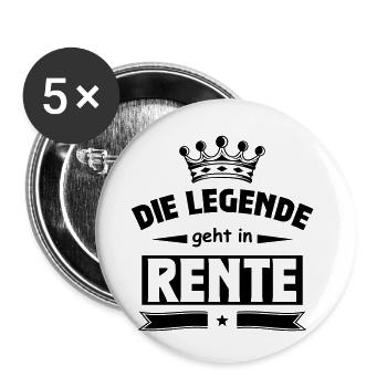 The legend retires - Buttons small 1''/25 mm (5-pack) - white - Front