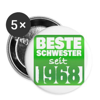 Soeur 1968 - Lot de 5 petits badges (25 mm) - blanc - Devant