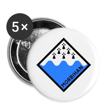 Morbihan - Buttons small 1''/25 mm (5-pack) - white - Front