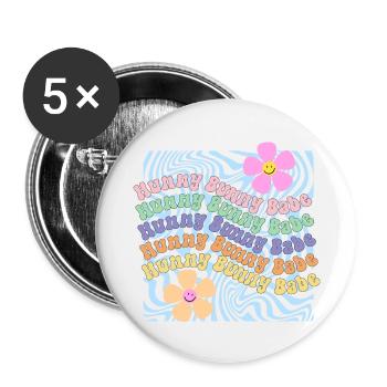 Egg-Stra Spezial - Buttons klein 25 mm (5er Pack) - Weiß - Vorne
