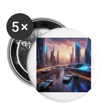 Futur - Lot de 5 petits badges (25 mm) - blanc - Devant