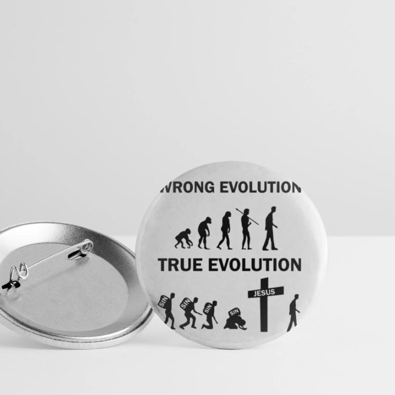 Jésus de la véritable évolution Lot de 5 petits badges (25 mm)
