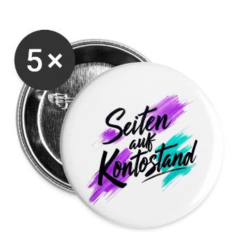 Seiten auf Kontostand - Buttons klein 25 mm (5er Pack) - Weiß - Vorne