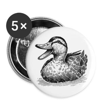 Duck - Buttons small 1''/25 mm (5-pack) - white - Front