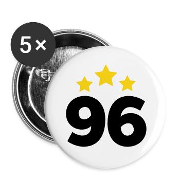 96 Jahre Stern - Geschenk zum 96. Jubiläum - Buttons klein 25 mm (5er Pack) - Weiß - Vorne