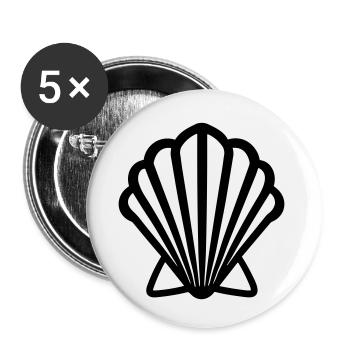 Shell - Buttons small 1''/25 mm (5-pack) - white - Front