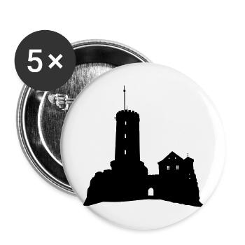 Bielefeld Sparrenburg - Buttons klein 25 mm (5er Pack) - Weiß - Vorne