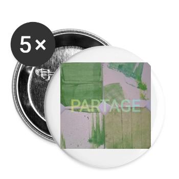 Grüne abstrakte Quadrate Malerei, Teilen, lustiges Bild - Buttons klein 25 mm (5er Pack) - Weiß - Vorne