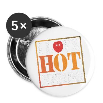 I Love Hot Nerds 22 - Buttons klein 25 mm (5er Pack) - Weiß - Vorne