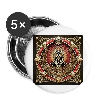 Master émotionnel 2 - Lot de 5 petits badges (25 mm) - blanc - Devant