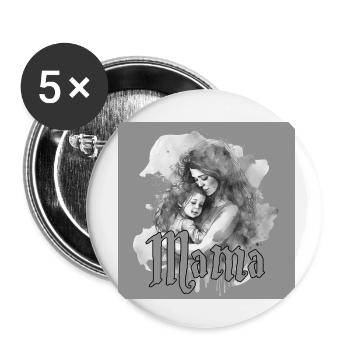 Mama - Buttons klein 25 mm (5er Pack) - Weiß - Vorne