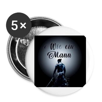 Comme un homme - Lot de 5 petits badges (25 mm) - blanc - Devant