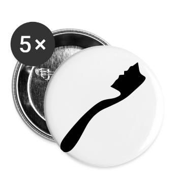 Toothbrush - Buttons small 1''/25 mm (5-pack) - white - Front