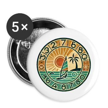 The Vintage Flair Collection - Buttons small 1''/25 mm (5-pack) - white - Front