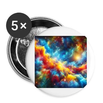 Bright Dust Clouds Art - Buttons small 1''/25 mm (5-pack) - white - Front