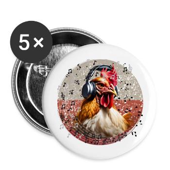 Schnabel to the Beat - Buttons klein 25 mm (5er Pack) - Weiß - Vorne