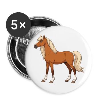 Welsh Pony reel - Buttons small 1''/25 mm (5-pack) - white - Front