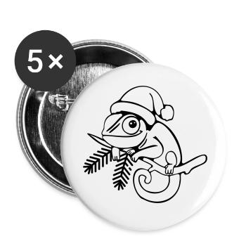 Lui Kerstmis - Buttons klein 25 mm (5-pack) - wit - Voor