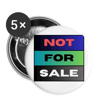 NOT FOR SALE - Buttons small 1''/25 mm (5-pack) - white - Front