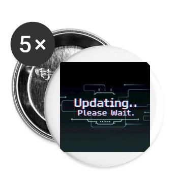 Glitch Update Loading Screen - Buttons small 1''/25 mm (5-pack) - white - Front