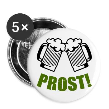 Santé de la bière - Lot de 5 petits badges (25 mm) - blanc - Devant