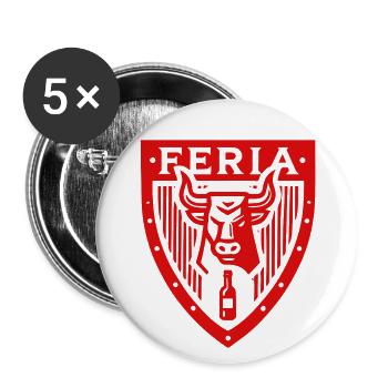 Feria blason - Lot de 5 petits badges (25 mm) - blanc - Devant