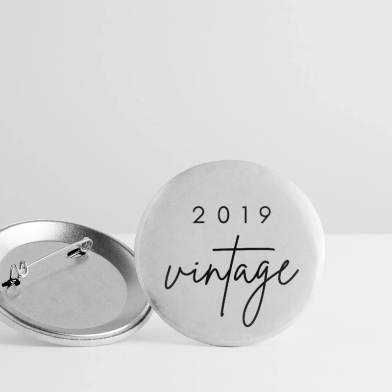 Anniversaire 2019 vintage Lot de 5 petits badges (25 mm)