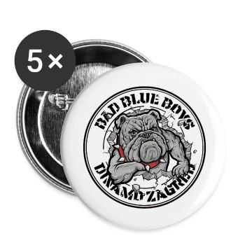 Dinamo zagreb purgeri kroatien bad blue jungs BBB - Buttons klein 25 mm (5er Pack) - Weiß - Vorne