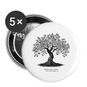Olive tree - Buttons small 1''/25 mm (5-pack) - white - Front