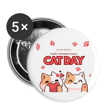 Pet animal - Buttons small 1''/25 mm (5-pack) - white - Front