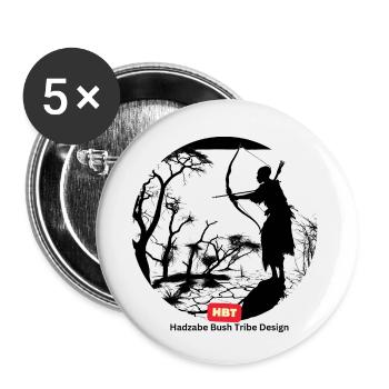 HBT 63 - Buttons klein 25 mm (5er Pack) - Weiß - Vorne