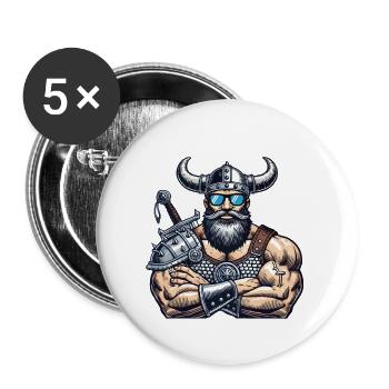 Lunettes de soleil Viking - Lot de 5 petits badges (25 mm) - blanc - Devant