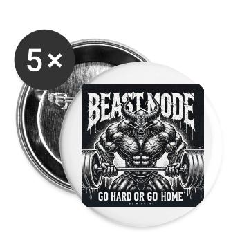 Mode logo - Lot de 5 petits badges (25 mm) - blanc - Devant