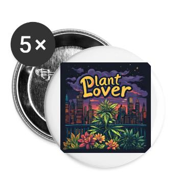 Canabis lover Nyc - Buttons klein 25 mm (5er Pack) - Weiß - Vorne