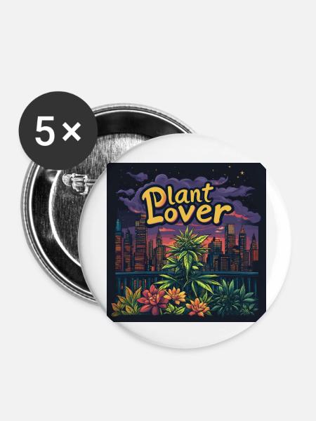 Canabis lover Nyc - Buttons klein 25 mm (5er Pack) - Weiß